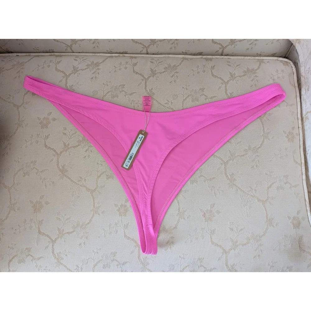 Skims‎ Swim Thong Taffy Pink High Cut Bikini Bottom 4X NWT
